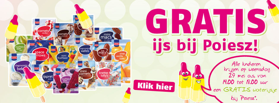 Gratis ijs bij Poiesz!